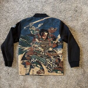 Rebel Vengeance Jacket Mens Size Medium M Varsity Jacket Japan Samurai